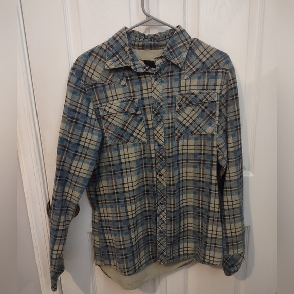 Diesel Other - Diesel Blue and Cream Plaid Casual Button Down Shirt. Western Style.